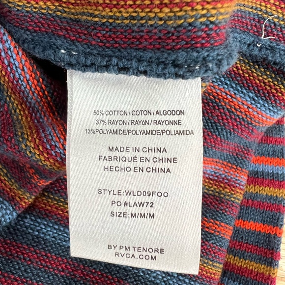 RVCA Knit Shift Dress STRIPED SWEATER DRESS  NWOT multi-color striped Size M - Picture 8 of 12